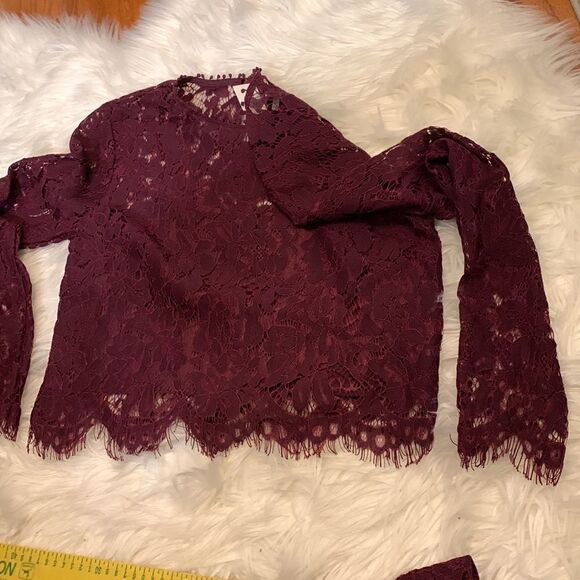 DO+BE TWO PIECE LACE SKIRT/TOP SET in purple - Picture 8 of 13